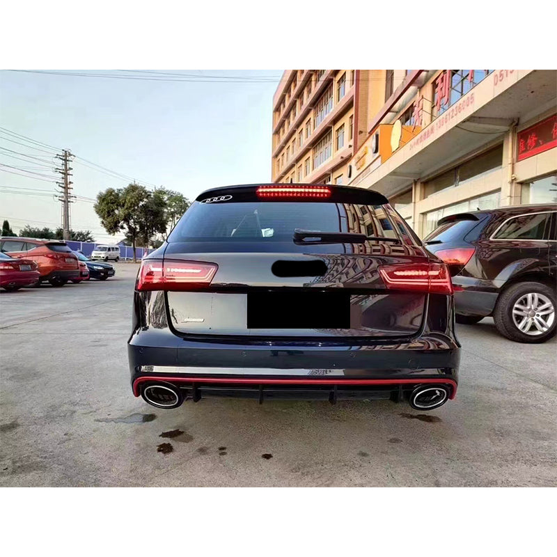 2016-2018 Audi RS6 S6 Style A6 Rear Diffuser With Tailpipe For Audi A6 S6 C7.5