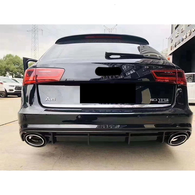 2016-2018 Audi RS6 S6 Style A6 Rear Diffuser With Tailpipe For Audi A6 S6 C7.5