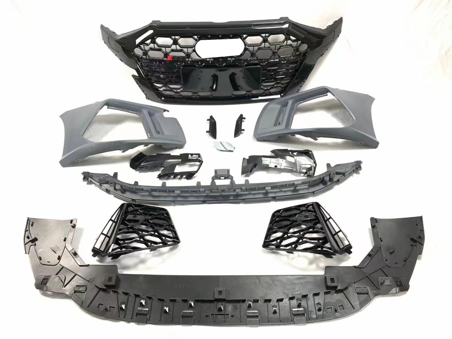 2020-2024 Audi RS3 Front Bumper For A3/S3 8Y Body Kits With Fog Light Grille Honeycomb Grille Front Lip Splitter | RS3 Bumper