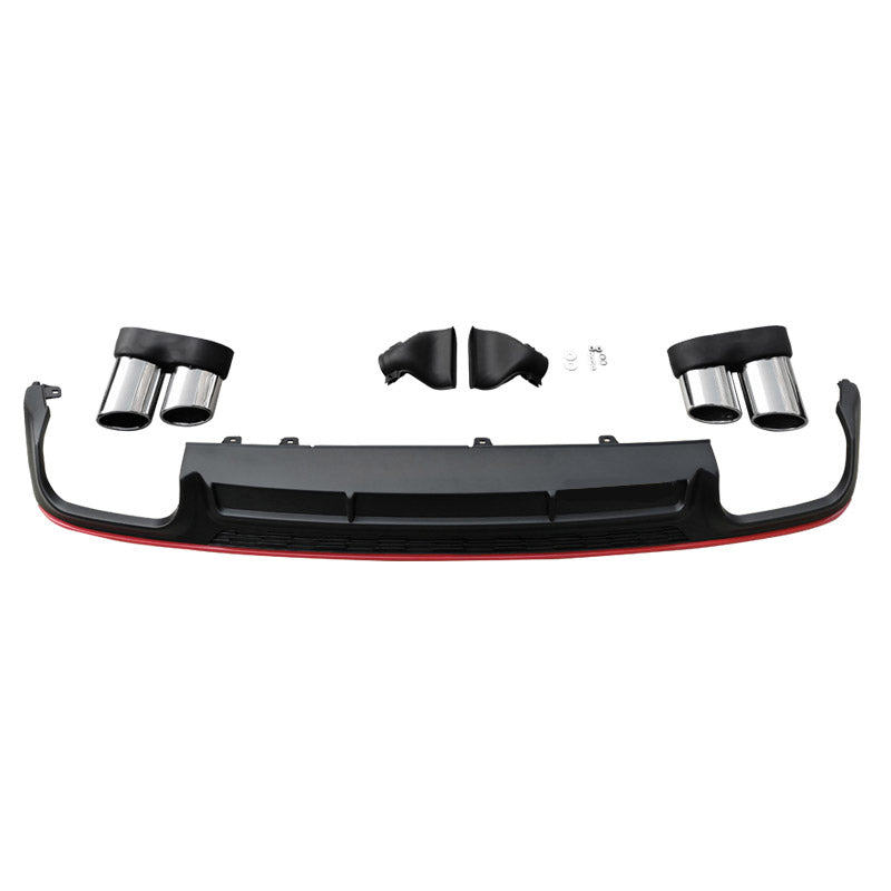 2019-2025 Audi RS6 S6 Style A6 Rear Diffuser With Tailpipe For Audi A6 S6 C8 C8.5