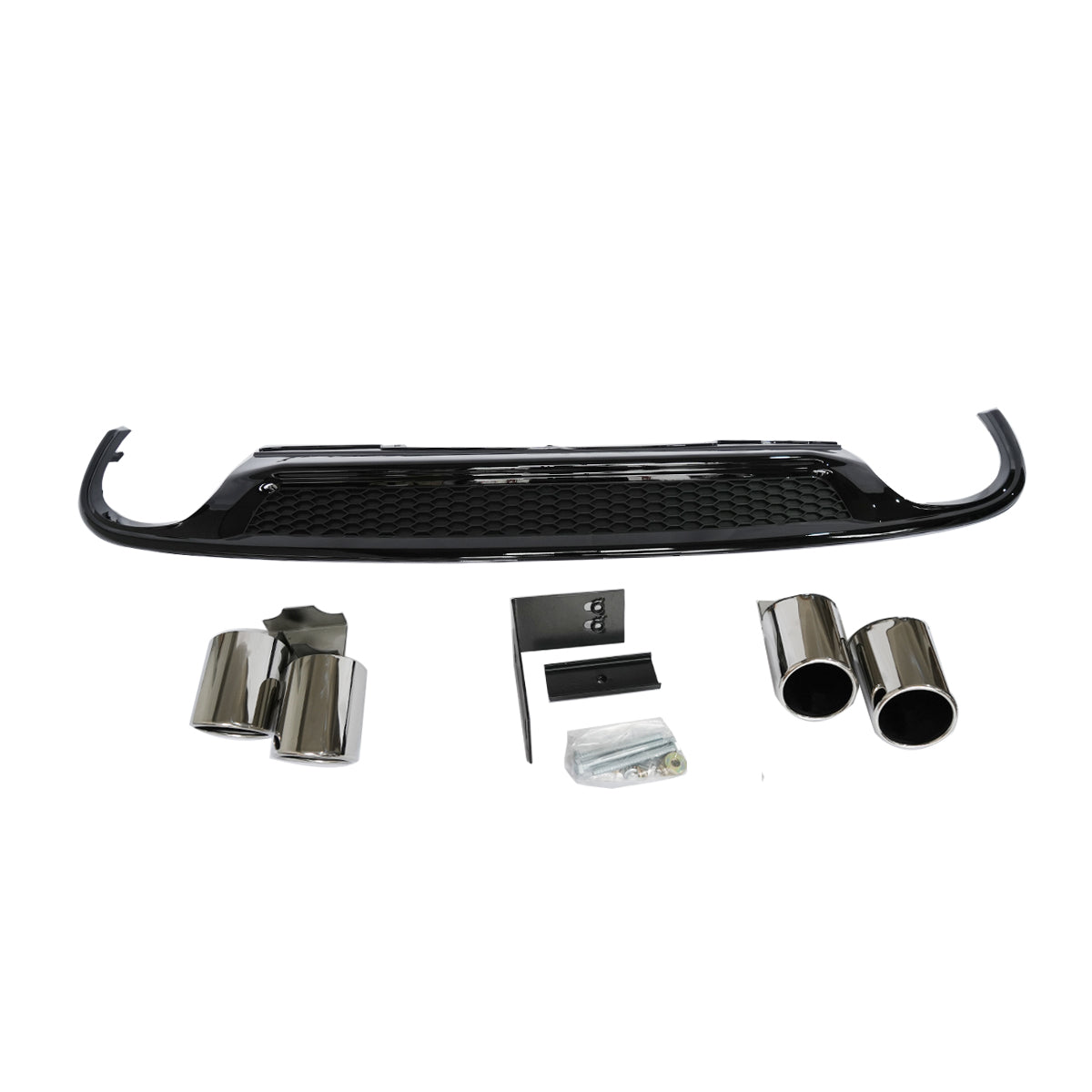 2013-2016 Audi S4 Style A4 S line diffuser with tailpipe For Audi A4 S4 B8.5