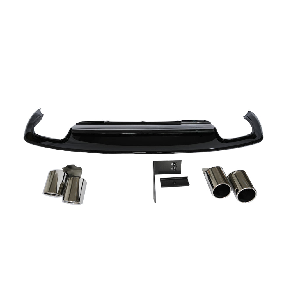 2013-2016 Audi S4 RS4 Style A4 Non S line diffuser with tailpipe For Audi A4 S4 B8.5