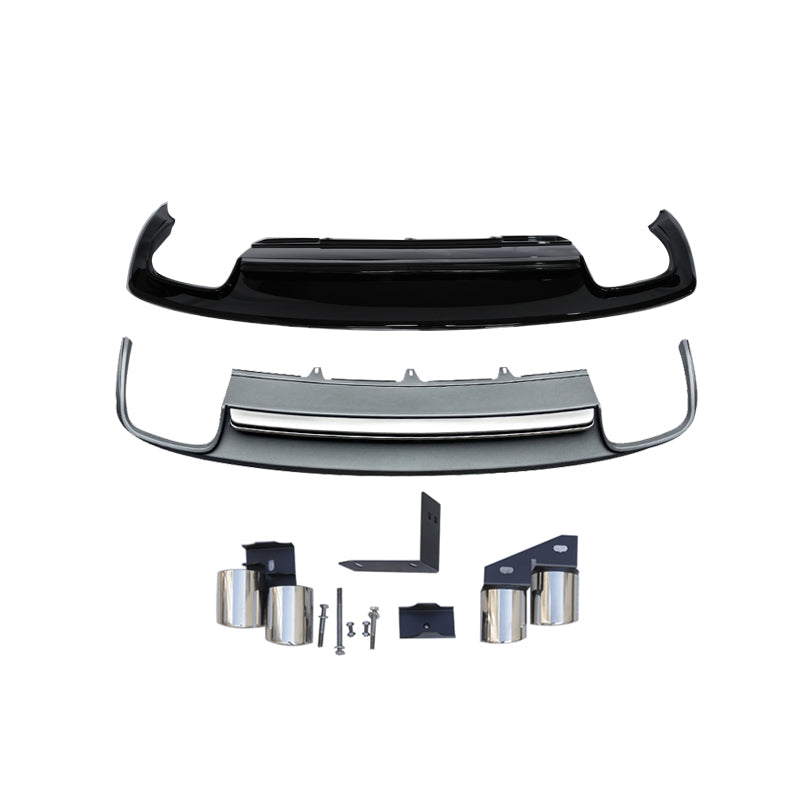 2008-2012 Audi S4 RS4 Style Rear Diffuser With Tailpipe For Audi A4 S4 B8
