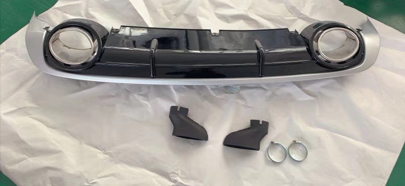 2009-2011 Audi RS6 Style A6 Non S Line Rear Diffuser With Tailpipe For Audi A6 S6 C6