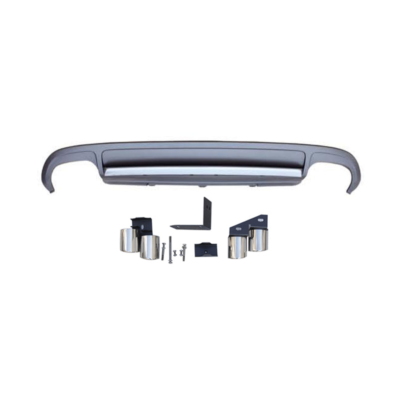 2008-2012 Audi S4 RS4 Style Rear Diffuser With Tailpipe For Audi A4 S4 B8