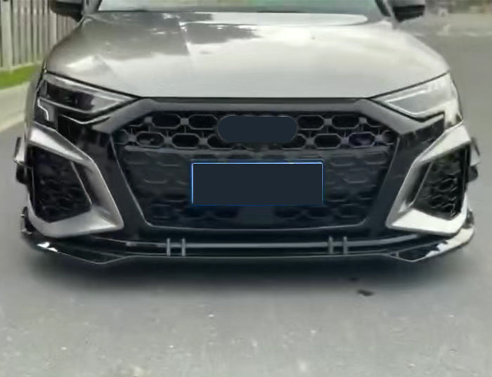 2020-2024 Audi RS3 Front Bumper For A3/S3 8Y Body Kits With Fog Light Grille Honeycomb Grille Front Lip Splitter | RS3 Bumper