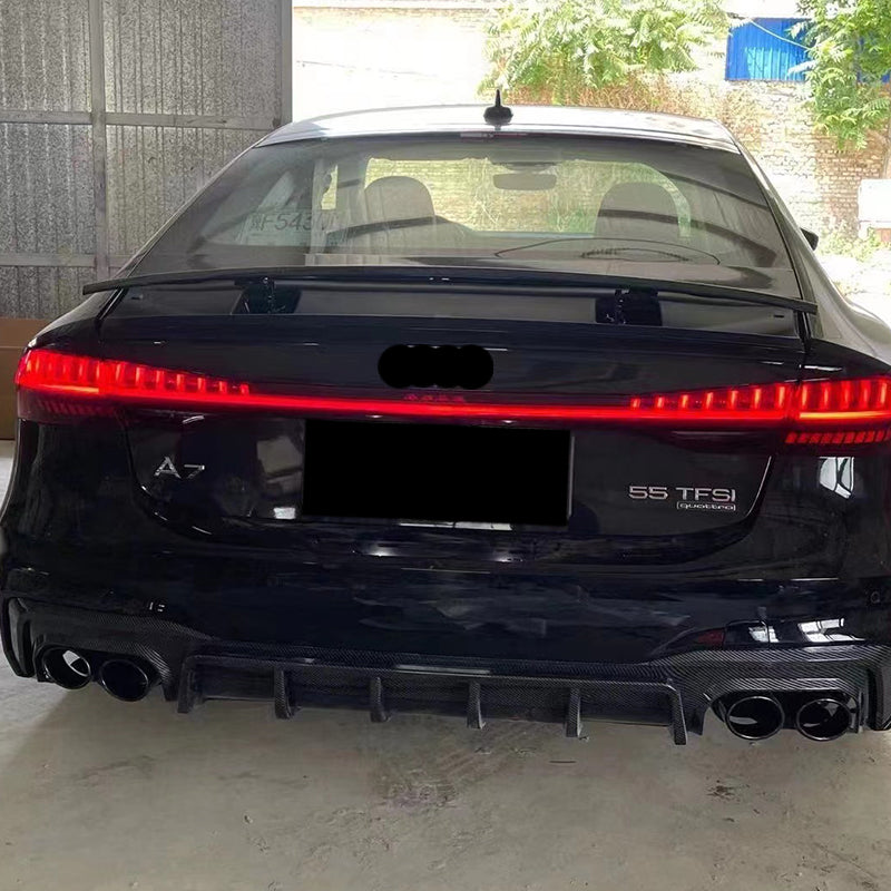 2019-2025 Audi RS7 S7 Style A7 Rear Diffuser With Tailpipe For Audi A7 S7 C8