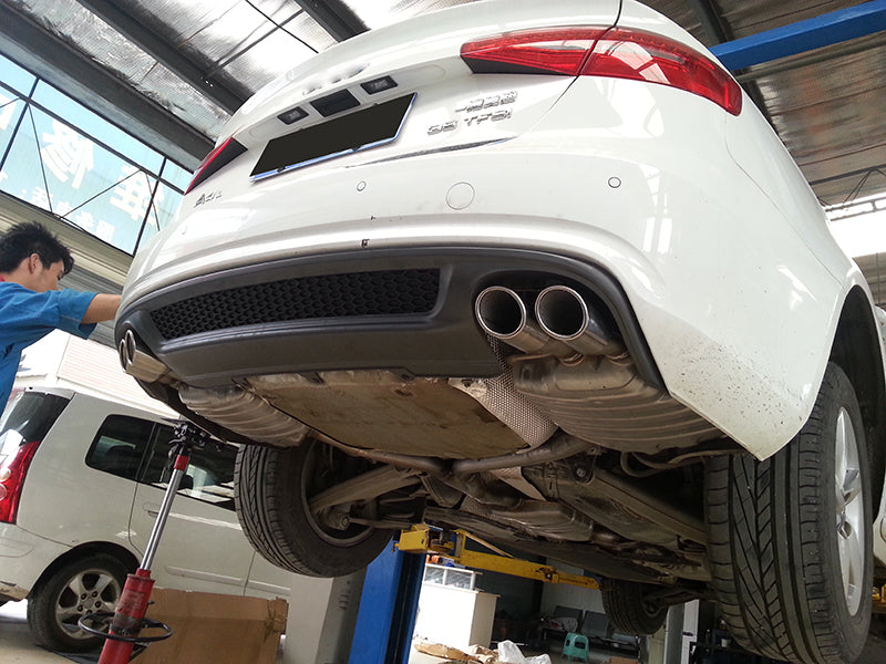 2008-2012 Audi S4 RS4 Style Rear Diffuser With Tailpipe For Audi A4 S4 B8