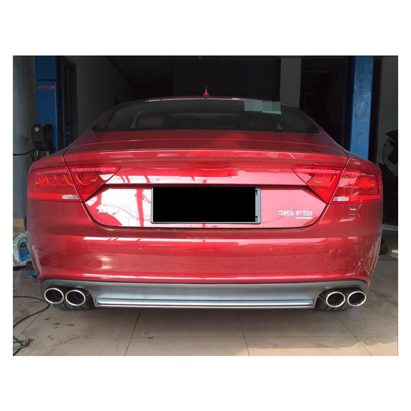 2009-2015 Audi RS7 S7 Style A7 Rear Diffuser With Tailpipe For Audi A7 C7 Non S Line
