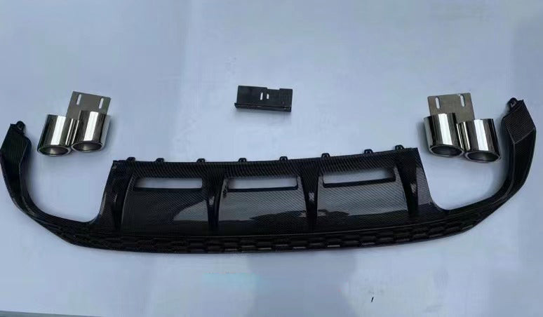 2020-2024 Audi S3 Style A3 S line Rear Diffuser With Tailpipe For Audi A3 S3 8Y