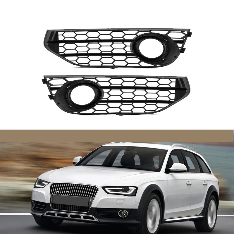 2013-2016 Audi Front Bumper Down Grille Honeycomb Style Allroad Fog Light Grilles For Audi A4 S4 B8.5