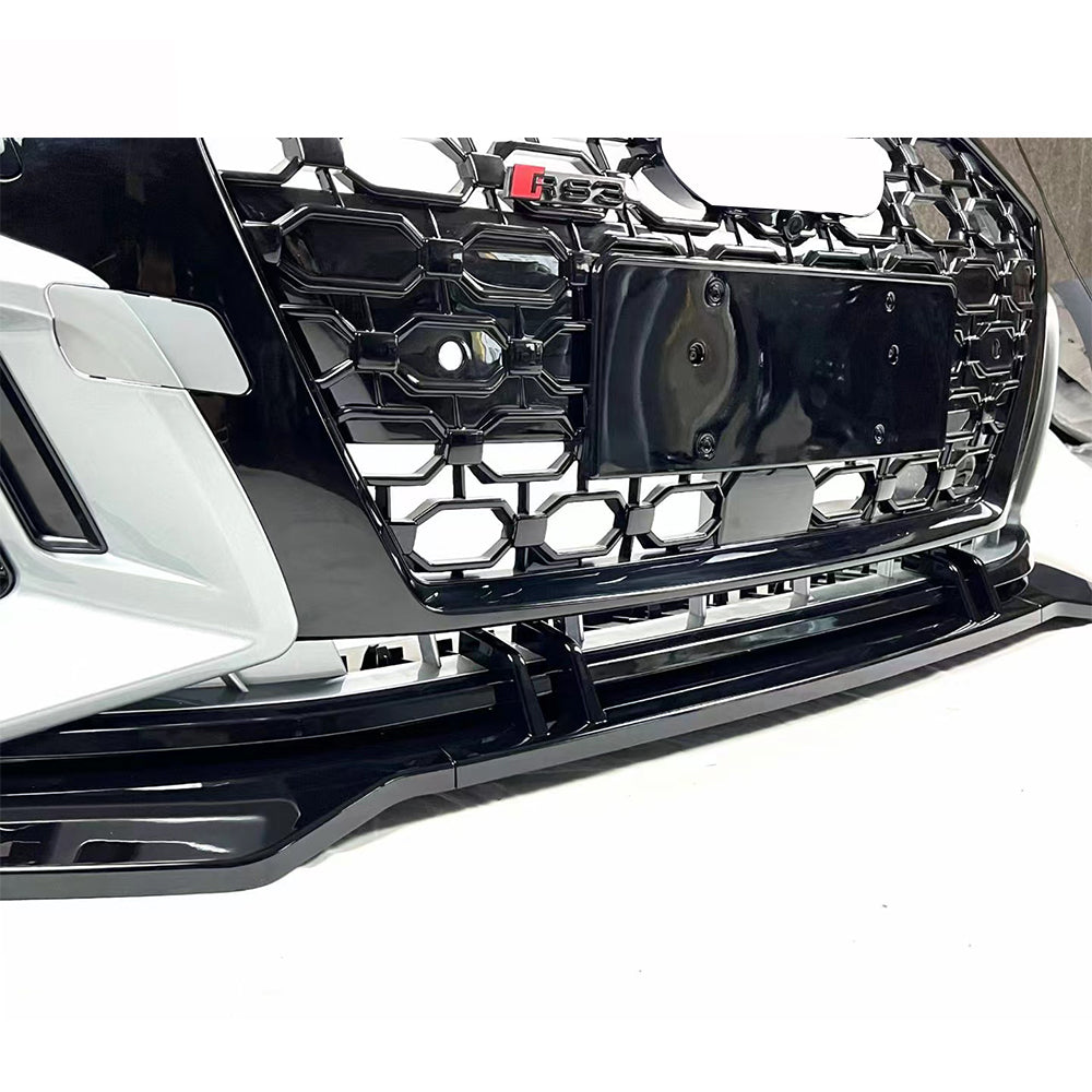 2020-2024 Audi RS3 Front Bumper For A3/S3 8Y Body Kits With Fog Light Grille Honeycomb Grille Front Lip Splitter | RS3 Bumper