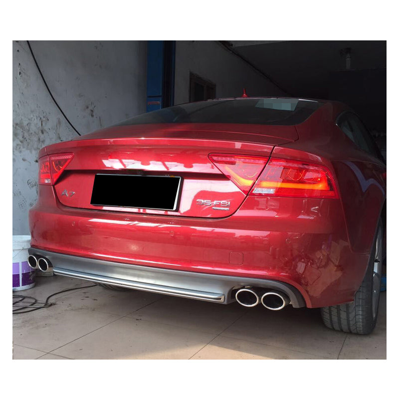 2009-2015 Audi RS7 S7 Style A7 Rear Diffuser With Tailpipe For Audi A7 C7 Non S Line