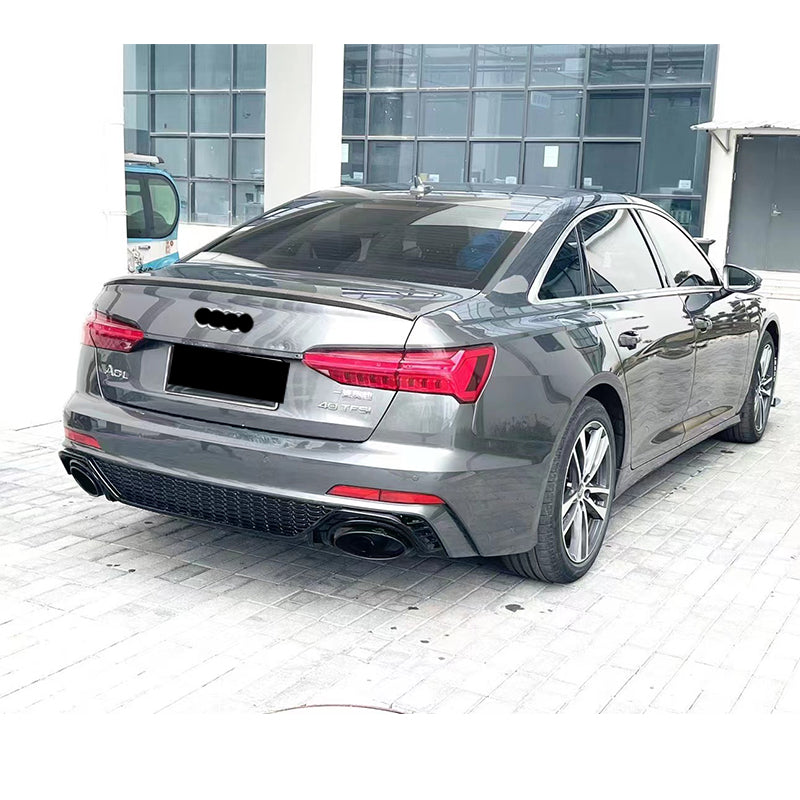 2019-2025 Audi RS6 S6 Style A6 Rear Diffuser With Tailpipe For Audi A6 S6 C8 C8.5