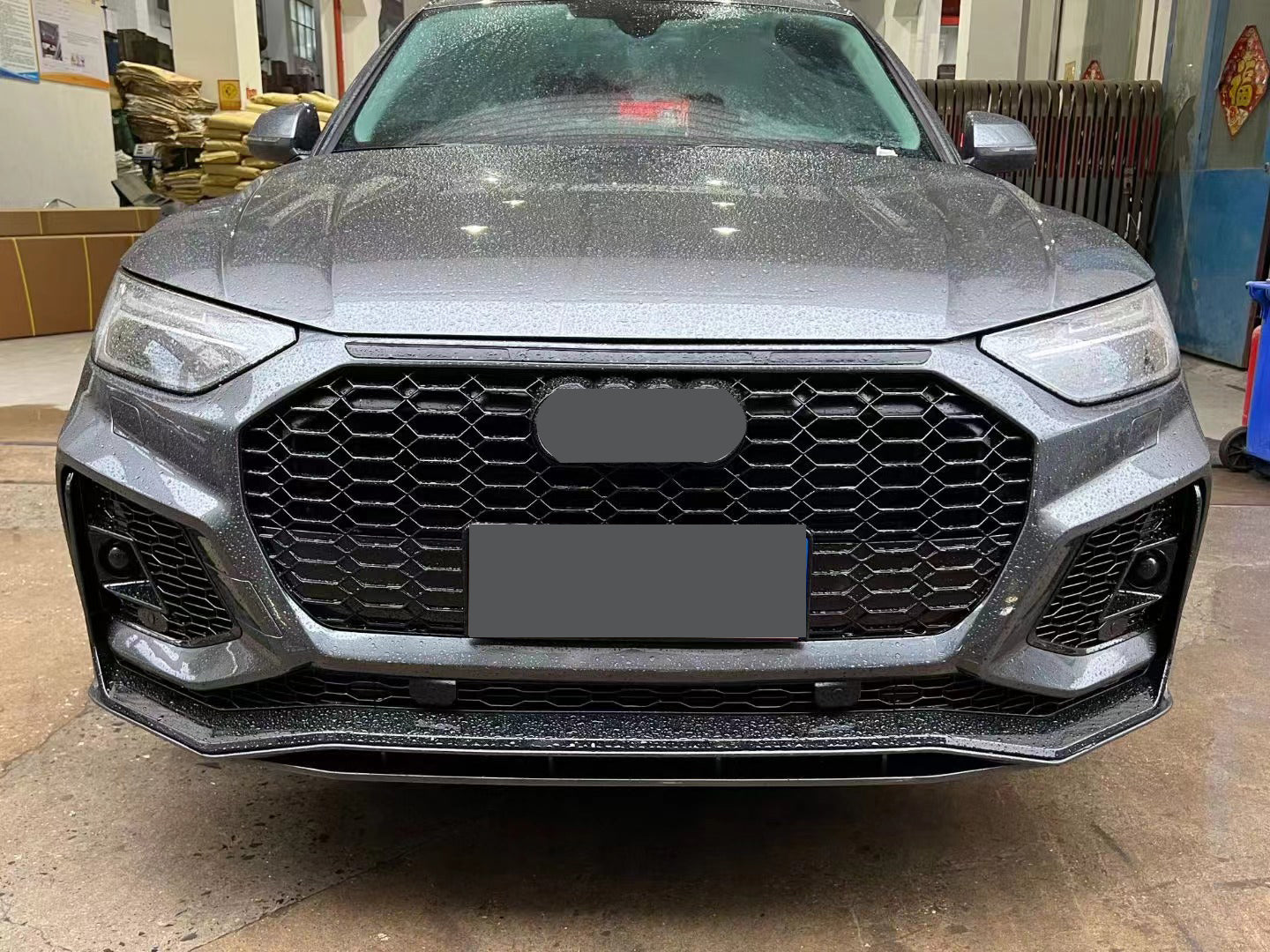 2022-2025 Audi RSQ5 Front Bumper For Q5/SQ5 B9.5 Body Kits With Honeycomb Grille | RSQ5 Bumper