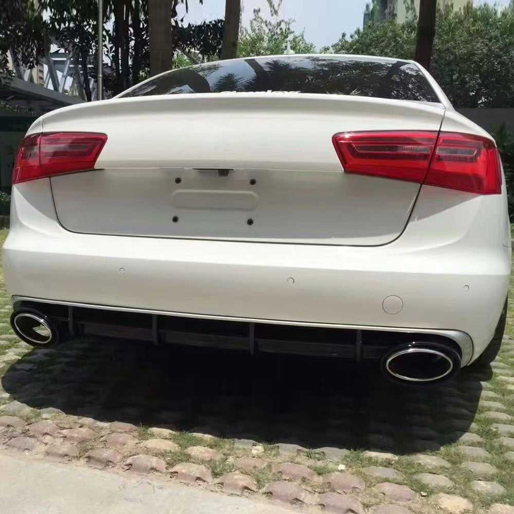 2012-2015 Audi RS6 Style Rear Diffuser With Tailpipe For Audi A6 S6 C7