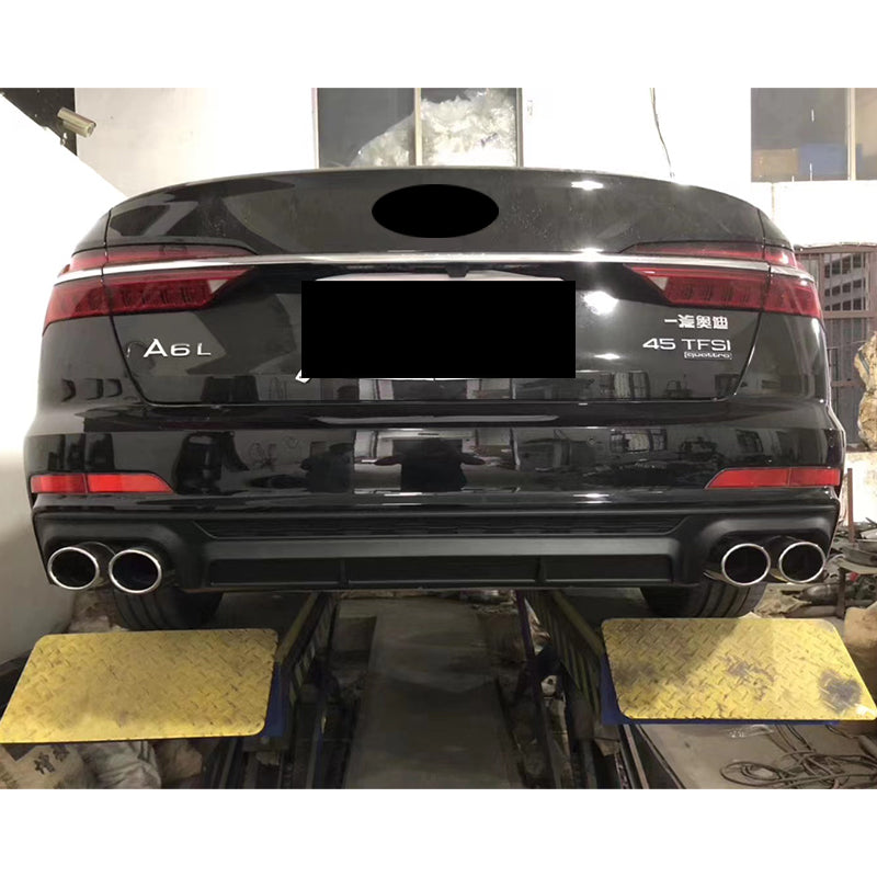 2019-2025 Audi RS6 S6 Style A6 Rear Diffuser With Tailpipe For Audi A6 S6 C8 C8.5