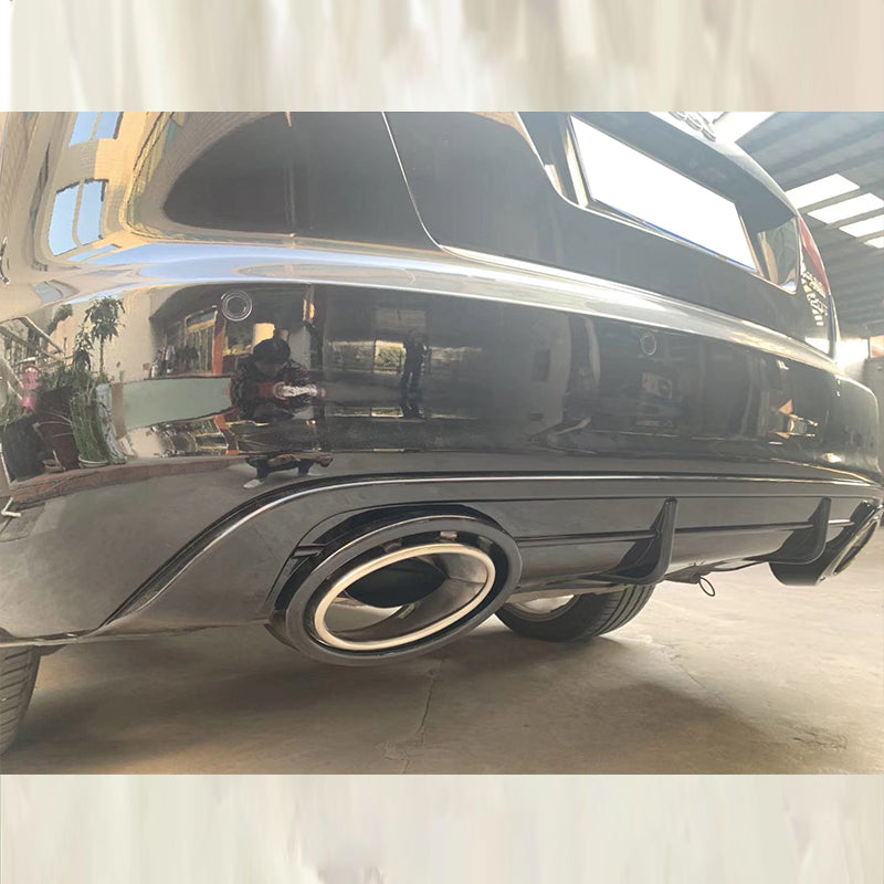 2009-2011 Audi RS6 Style A6 Non S Line Rear Diffuser With Tailpipe For Audi A6 S6 C6