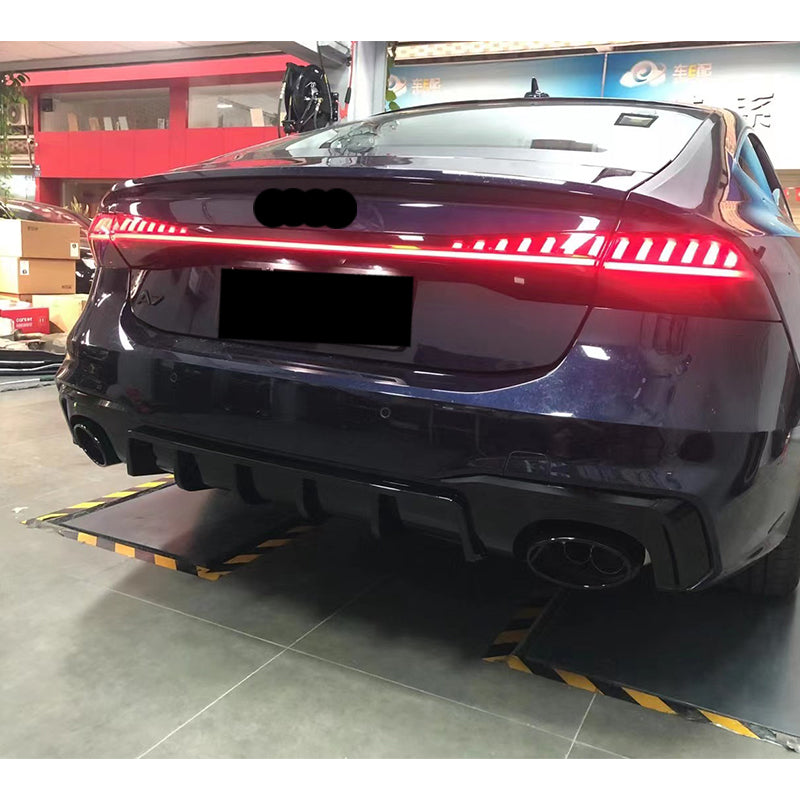 2019-2025 Audi RS7 S7 Style A7 Rear Diffuser With Tailpipe For Audi A7 S7 C8
