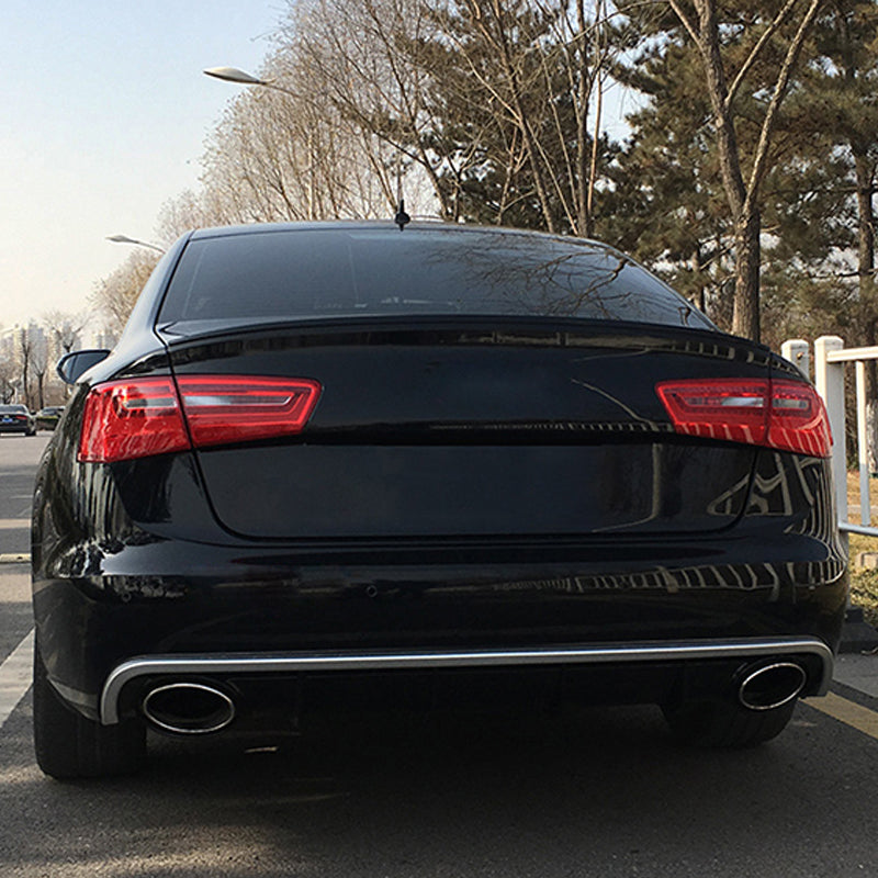 2012-2015 Audi RS6 Style Rear Diffuser With Tailpipe For Audi A6 S6 C7