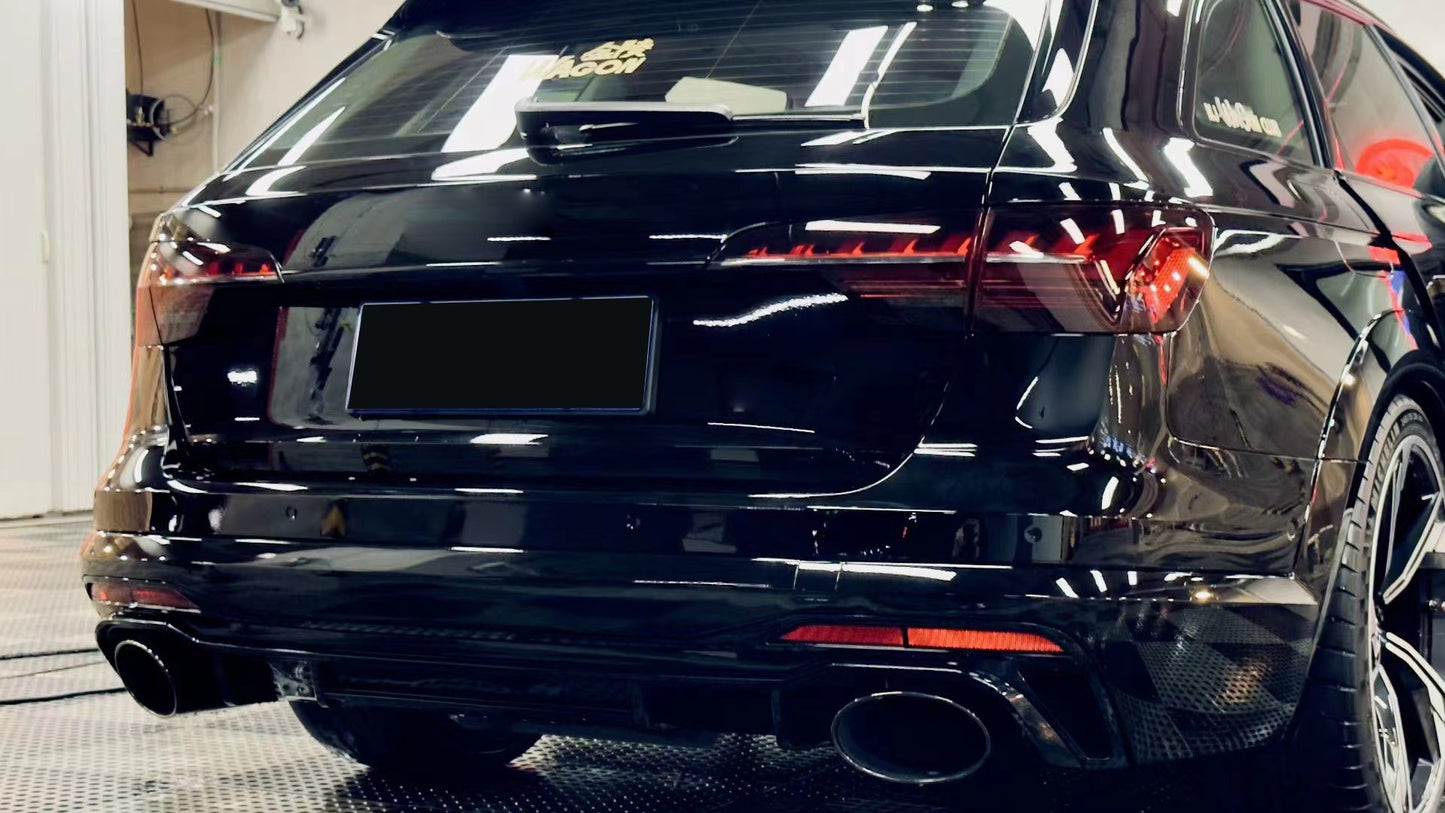 2020-2024 Audi RS4 Style A4 Diffuser With Large Dual Tailpipe For Audi A4 S4 B9.5