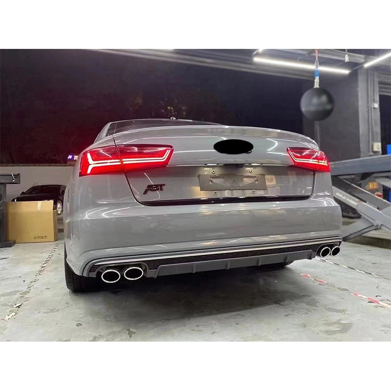 2016-2018 Audi RS6 S6 Style A6 Rear Diffuser With Tailpipe For Audi A6 S6 C7.5