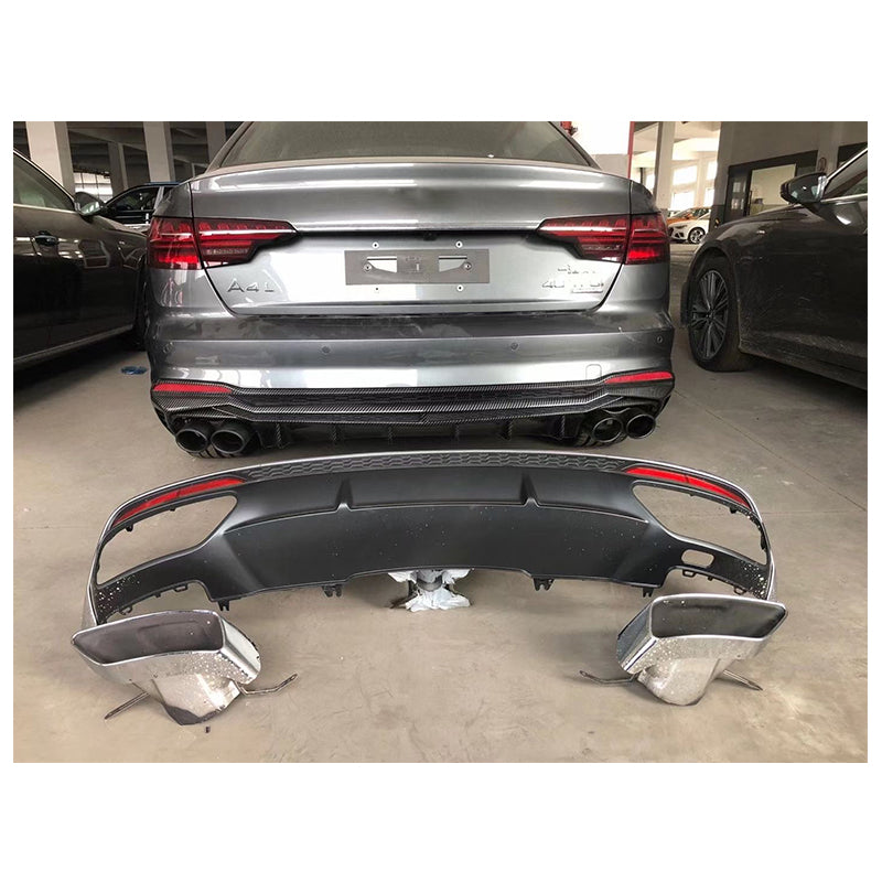 2020-2024 Audi S4 Style A4 Diffuser With Tailpipe For Audi A4 S4 B9.5