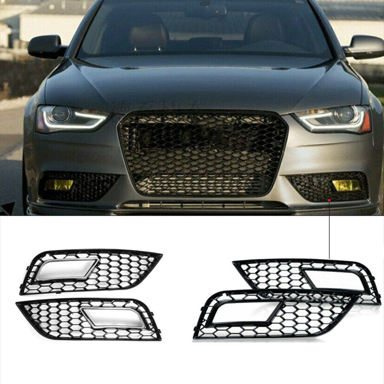 2013-2016 Audi Front Bumper Down Grille Honeycomb Style Non S line Fog Light Grilles For Audi A4 S4 B8.5