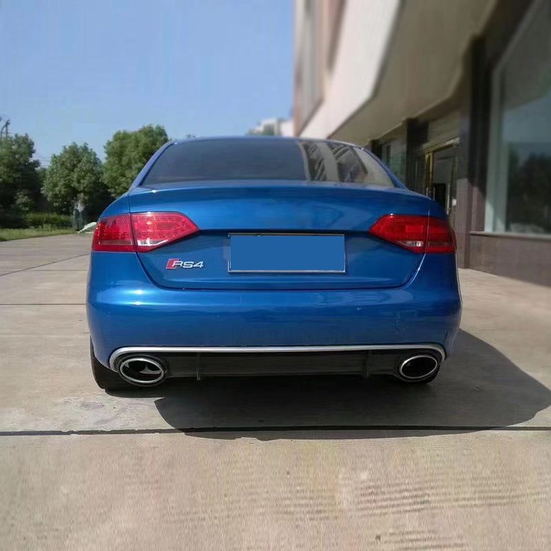 2008-2012 Audi S4 RS4 Style Rear Diffuser With Tailpipe For Audi A4 S4 B8