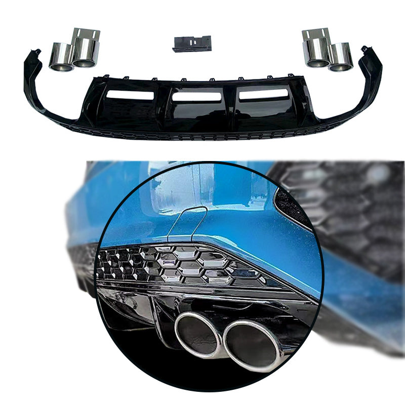 2020-2024 Audi S3 Style A3 S line Rear Diffuser With Tailpipe For Audi A3 S3 8Y