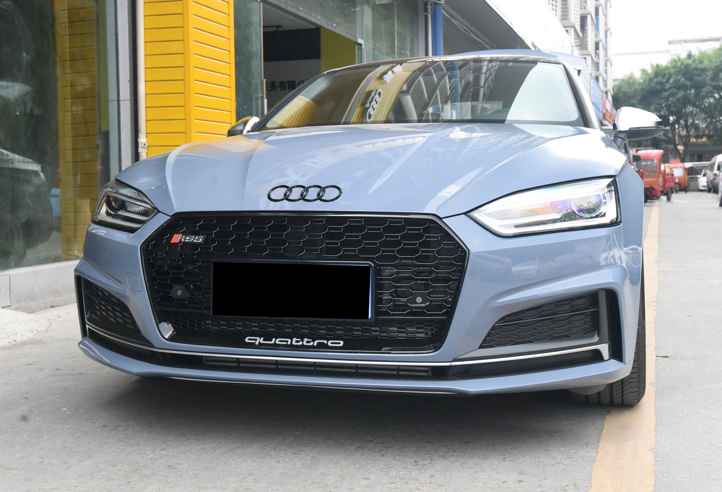 2017-2019 Audi RS5 Honeycomb Grille With Lower Mesh Quattro For Audi A5 S5 B9