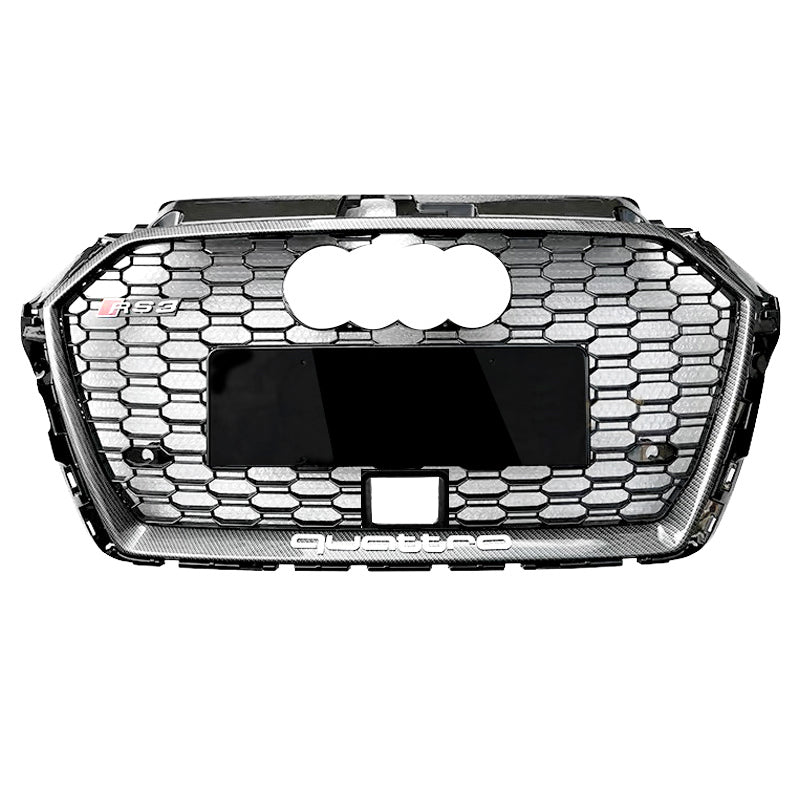 2017-2019 Audi RS3 Honeycomb Grille Carbon Fiber Style For Audi A3 S3 8V.5