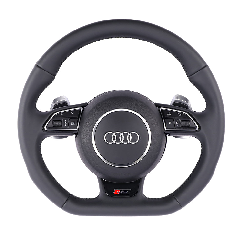 Carbon Fiber Suede Audi B8 Style Steering Wheel Corium For Audi All Series A3 A4 A5 A6 A7 A8 Q2 Q3 Q5 Q7 Q8
