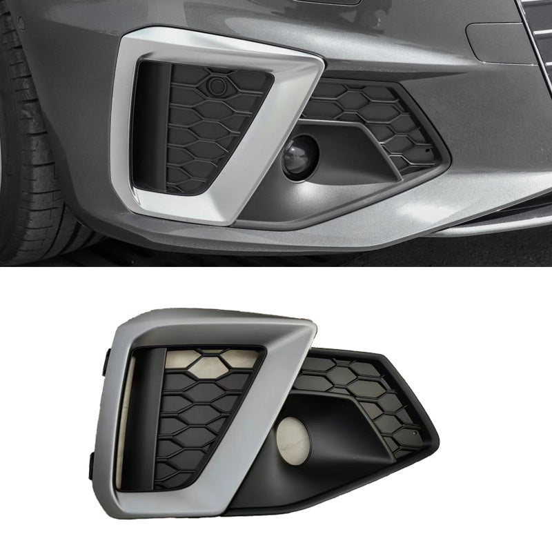 2020-2024 Audi Front Bumper Down Grille Honeycomb Style S line Fog Light Grilles For Audi A4 S4 B9.5