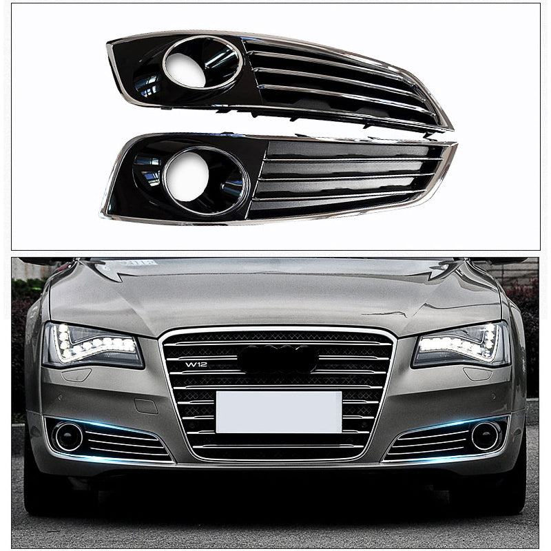 2011-2014 Audi Front Bumper Down Grille Honeycomb Style Fog Light Grilles For Audi A8 S8 D4