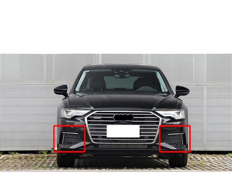2019-2022 Audi Front Bumper Down Grille Honeycomb Style Non S Line Fog Light Grilles For Audi A6 S6 C8