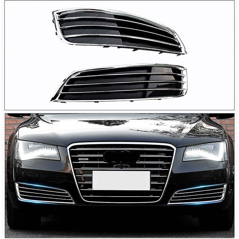 2011-2014 Audi Front Bumper Down Grille Honeycomb Style Fog Light Grilles For Audi A8 S8 D4