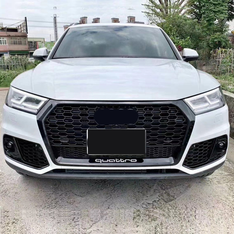 2019-2021 Audi Front Bumper Down Grille Honeycomb Style Non S Line Fog Light Grilles For Audi Q5 SQ5 B9