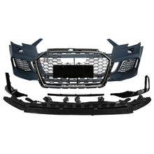 2017-2019 Audi RS3 Front Bumper For A3/S3 8V.5 Body Kits With ACC Honeycomb Grille Front Lip Splitter | RS3 Bumper