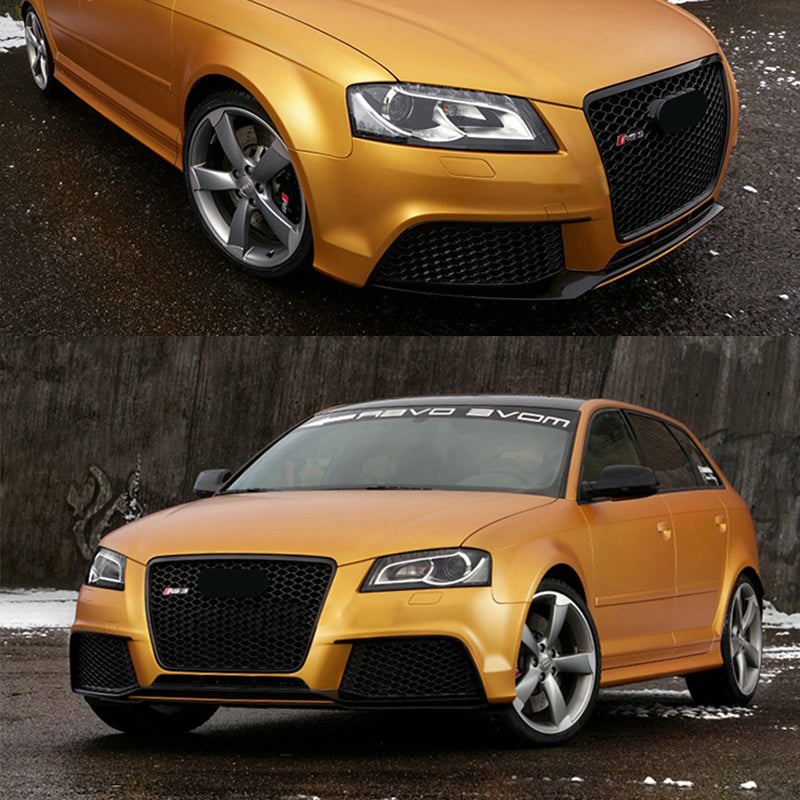 2008-2012 Audi RS3 Front Bumper For A3/S3 8P.5 Body Kits With Honeycomb Grille Fog Light Grille | RS3 Bumper