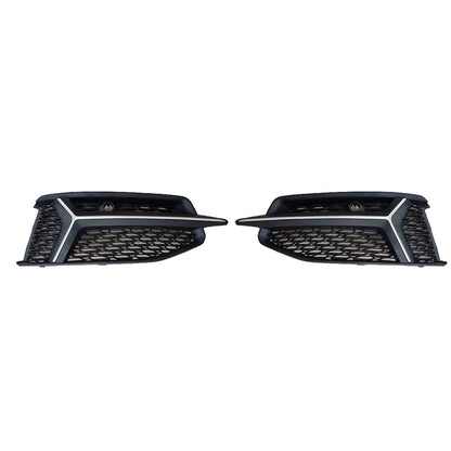 2019-2022 Audi Front Bumper Down Grille Honeycomb Style Non S Line Fog Light Grilles For Audi A6 S6 C8