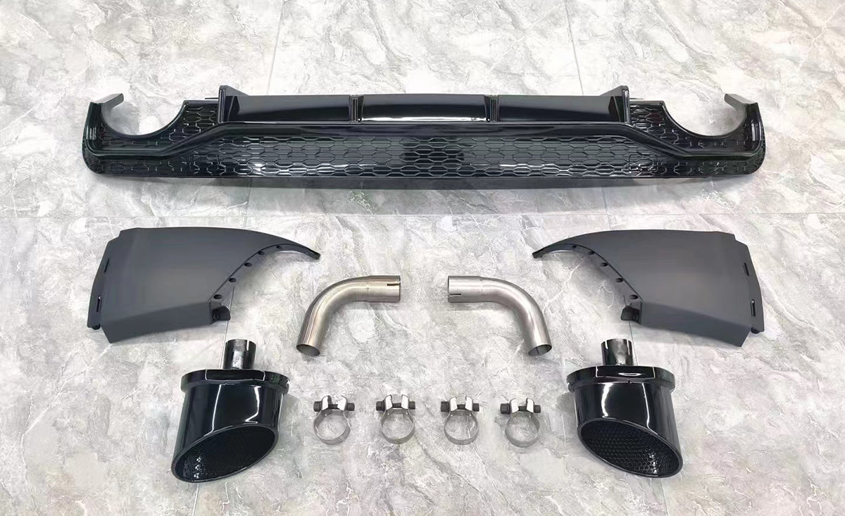 2019-2025 Audi Q5 SQ5 To RSQ8 Style Rear Diffuser With Tailpipe For Audi Q5 SQ5 B9 B9.5