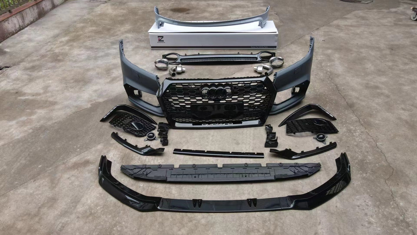 2019-2021 Audi RSQ5 Front Bumper For Q5/SQ5 B9 RSQ5 Style Body Kits With Honeycomb Grille Front Lip Splitter | RSQ5 Bumpe