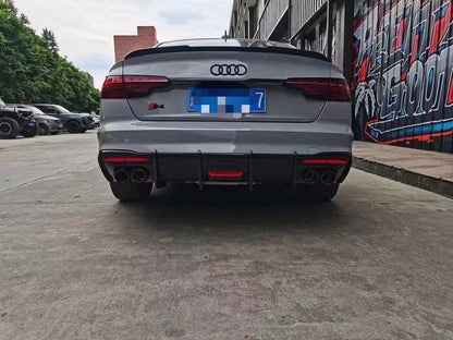 2020-2024 Audi S4 Style A4 S Line carbon fiber diffuser with tail pipe For Audi A4 S4 B9.5