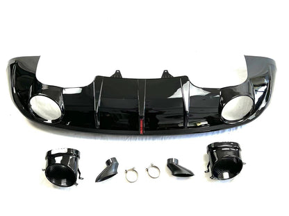 2008-2017 Audi RSQ5 Style Q5 Non-S line Rear Diffuser With Large Dual Tailpipe For Audi Q5 SQ5 8R 8R.5/B8 B8.5