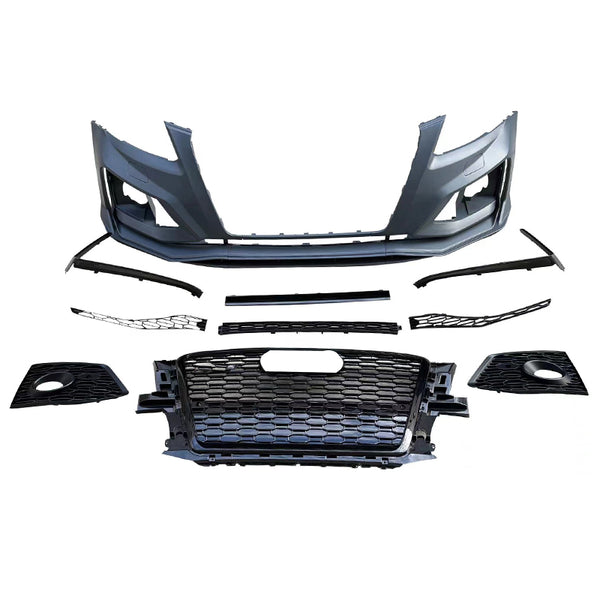 2008-2012 Audi RSQ5 8R/B8 To B9 2019 Style Front Bumper With Honeycomb Grille For Audi Q5 SQ5 8R/B8