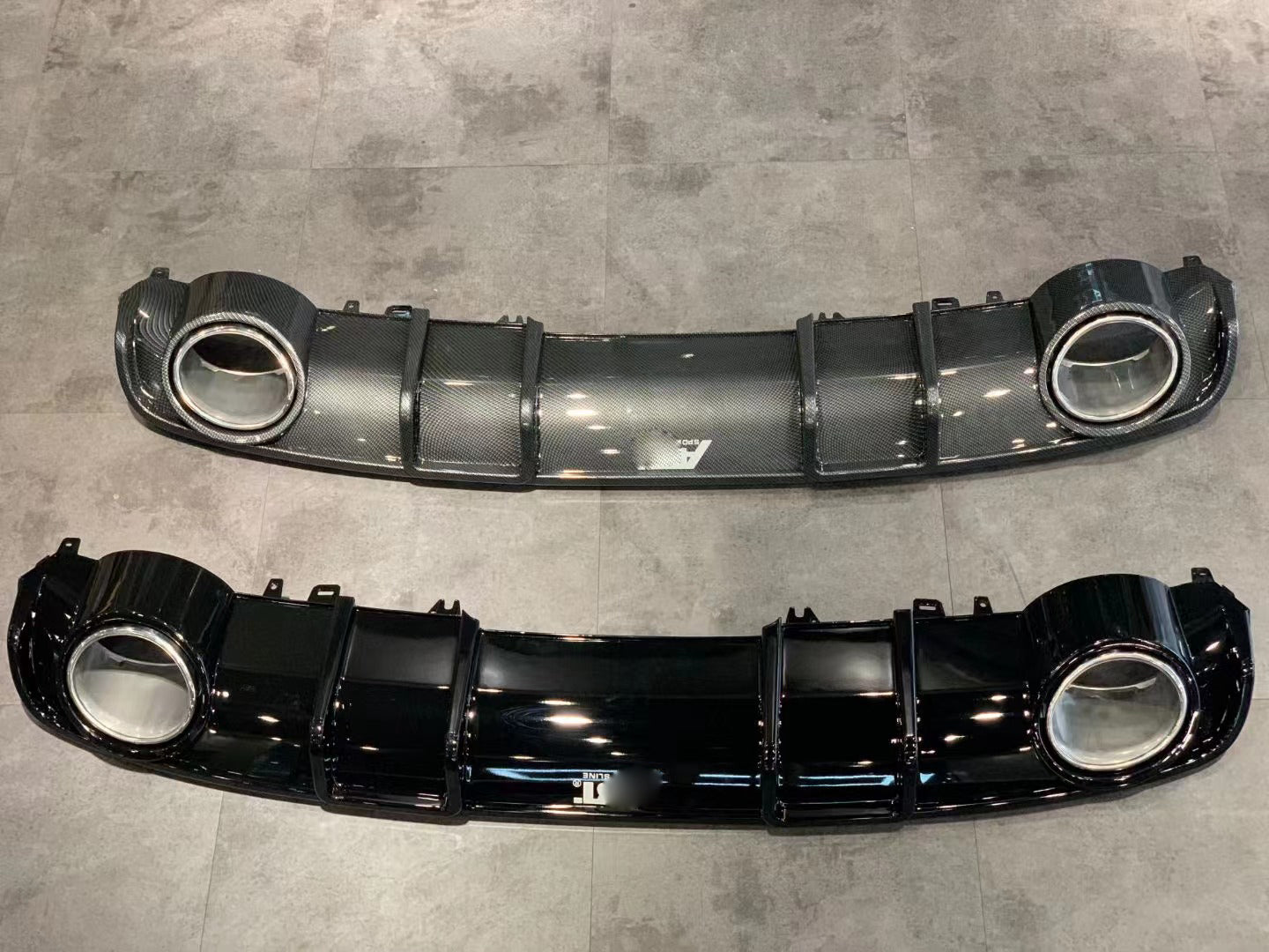 2017-2019 Audi RS4 Style A4 Diffuser With Large Dual Tailpipe For Audi A4 S4 B9