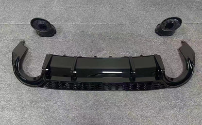 2020-2024 Audi RS3 Style A3 S line rear diffuser and large dual tailpipe For Audi A3 S3 8Y