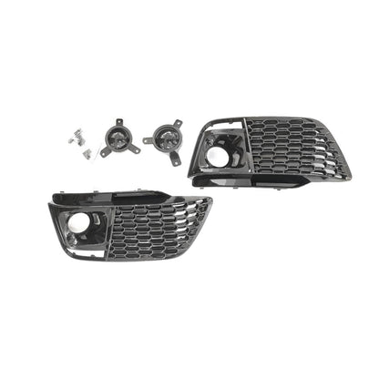 2019-2021 Audi Front Bumper Down Grille Honeycomb Style S Line Fog Light Grilles For Audi Q5 SQ5 B9