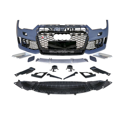 2016-2018 Audi RS7 Front Bumper For A7/S7 C7.5 Body Kits With Honeycomb Grille Fog Light Grille | RS7 Bumper